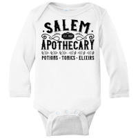 Womens Basic Witch Salem Apothecary Herbalist Elixir Tonic Potion Ragl Long Sleeve Baby Bodysuit | Artistshot