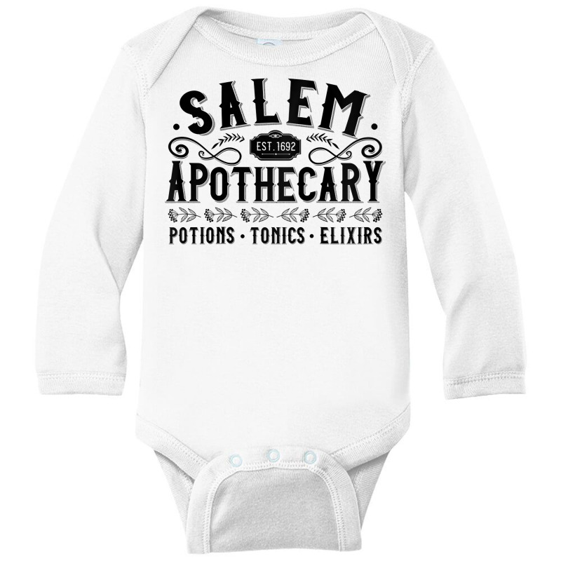 Womens Basic Witch Salem Apothecary Herbalist Elixir Tonic Potion Ragl Long Sleeve Baby Bodysuit by cm-arts | Artistshot