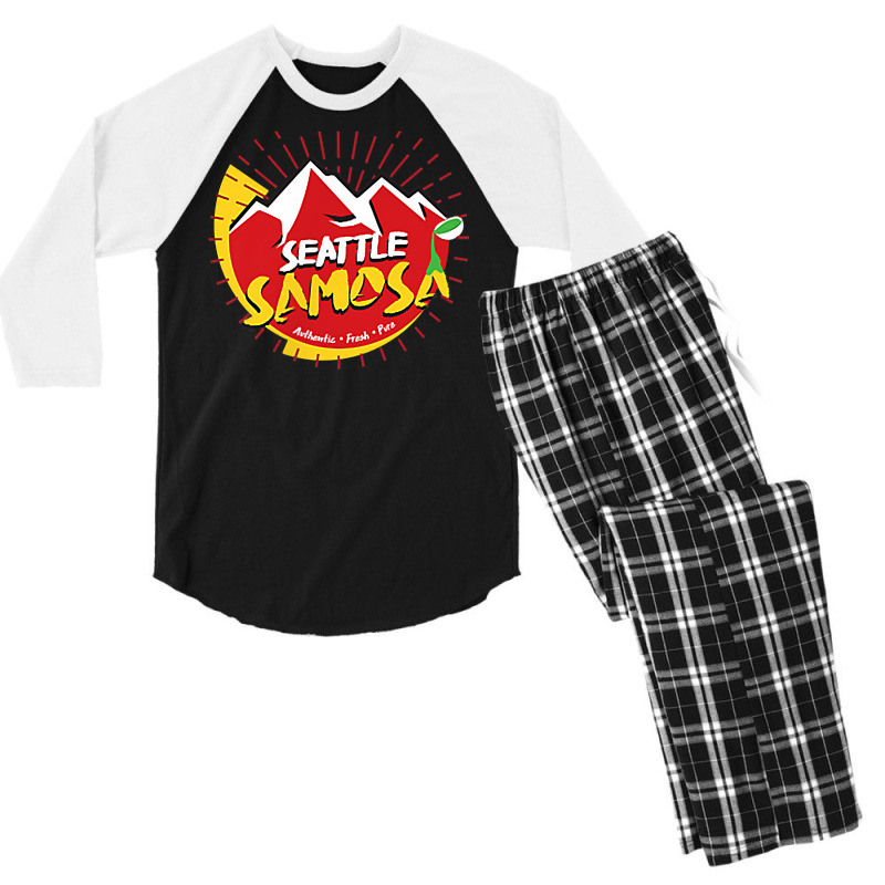 Seattle Samosa T Shirt Men's 3/4 Sleeve Pajama Set by cm-arts | Artistshot