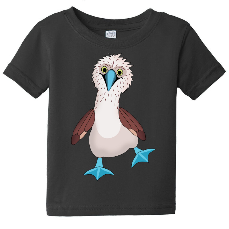 Dancing Booby Sea Bird Footed Blue Feet Drawing Long Sleeve T Shirt Baby Tee by kubleryeonkenx | Artistshot