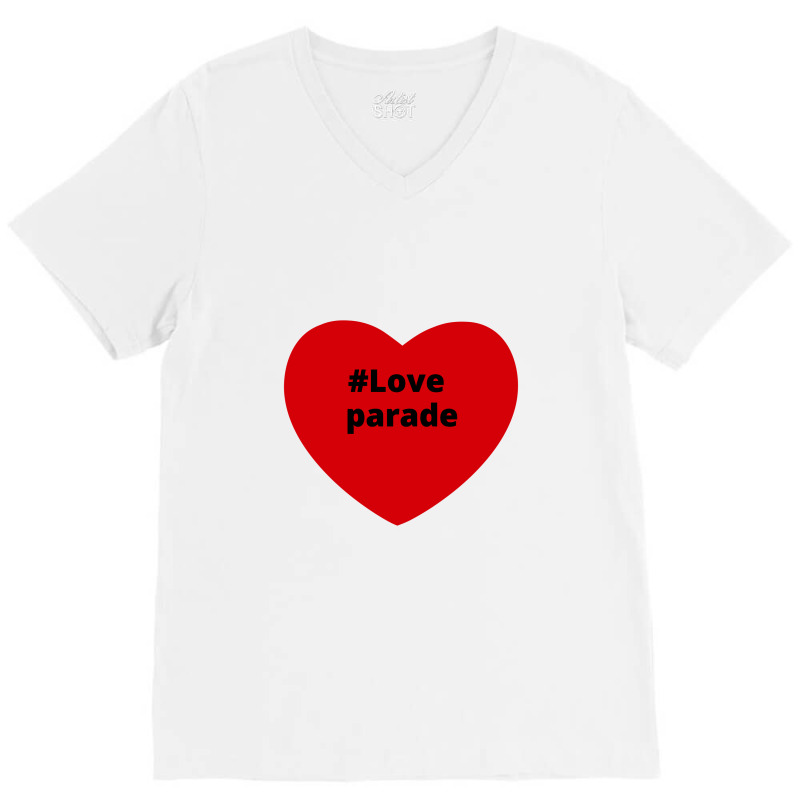 Love Parade, Hashtag Heart, Love Parade 2 V-Neck Tee by chillinxs | Artistshot