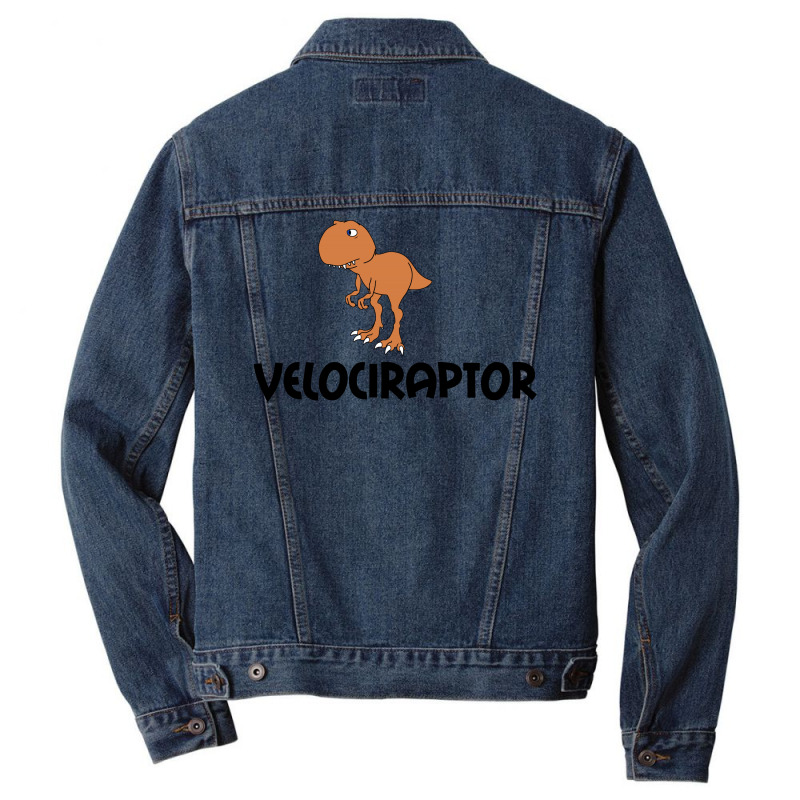 Velociraptor Dinosaur Men Denim Jacket by Perfect Designers | Artistshot