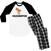 Velociraptor Dinosaur Men's 3/4 Sleeve Pajama Set | Artistshot