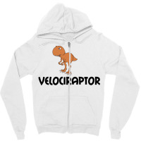 Velociraptor Dinosaur Zipper Hoodie | Artistshot