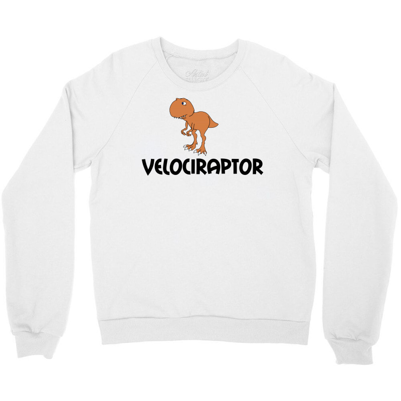 Velociraptor Dinosaur Crewneck Sweatshirt by Perfect Designers | Artistshot