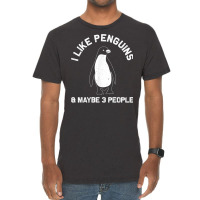 Funny Penguin Gift For Adults Women Men Him Seabird Lovers T Shirt Vintage T-shirt | Artistshot