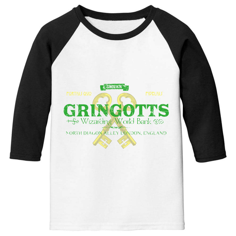 Gringotts Bank Youth 3/4 Sleeve by messypalate | Artistshot