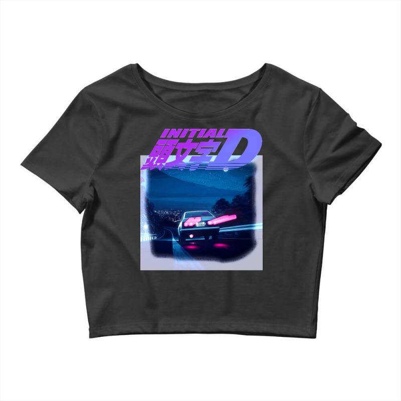 Initial D Neon Ae86 Classic Crop Top by cm-arts | Artistshot