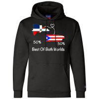 Half Puerto Rican Half Dominican Flag Map Combined Pr Rd T Shirt Champion Hoodie | Artistshot