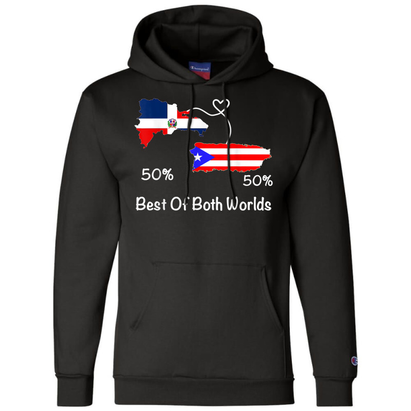 Half Puerto Rican Half Dominican Flag Map Combined Pr Rd T Shirt Champion Hoodie by cm-arts | Artistshot