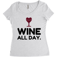 Wine All Day Women's Triblend Scoop T-shirt | Artistshot