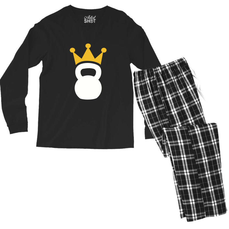 Kettlebell Crown, Kettlebell Men's Long Sleeve Pajama Set | Artistshot