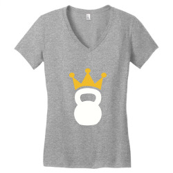 kettlebell crown, kettlebell Women's V-Neck T-Shirt | Artistshot