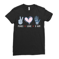 Peace Love X Ray Radiology Tech Gifts For Men Women Rad Rtr T Shirt Ladies Fitted T-shirt | Artistshot