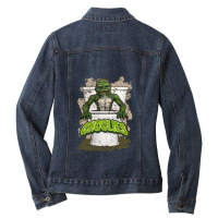 Ghoulies   Distressed Ladies Denim Jacket | Artistshot