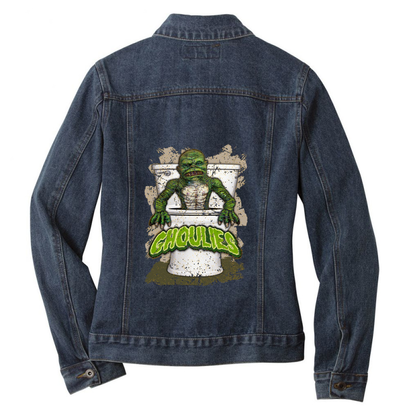 Ghoulies   Distressed Ladies Denim Jacket by kiamadalee | Artistshot