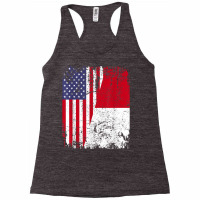 Indonesian Roots  Half American Flag  Usa Indonesia Flag T Shirt Racerback Tank | Artistshot