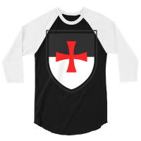 Knights Templar Shield Cross Crusades Side Print T Shirt 3/4 Sleeve Shirt | Artistshot