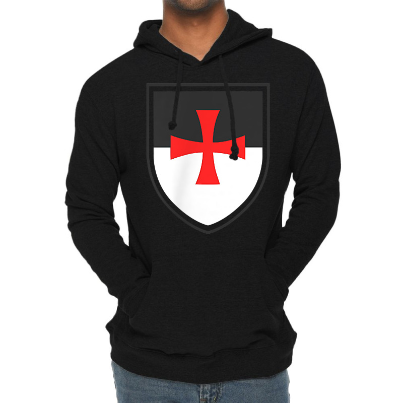 Knights Templar Shield Cross Crusades Side Print T Shirt Lightweight Hoodie | Artistshot