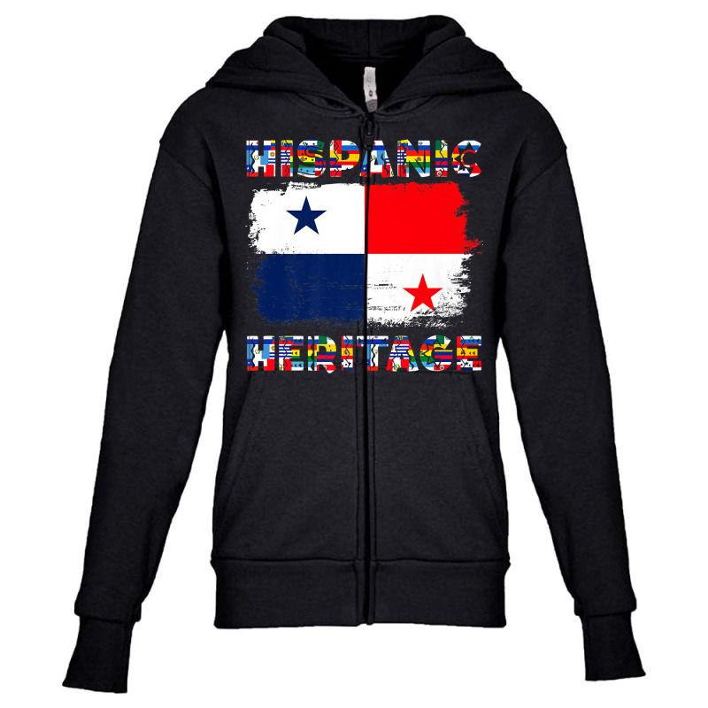 Vintage Panama Panamanian Flag Hispanic Heritage Month Premium T Shirt Youth Zipper Hoodie by cm-arts | Artistshot