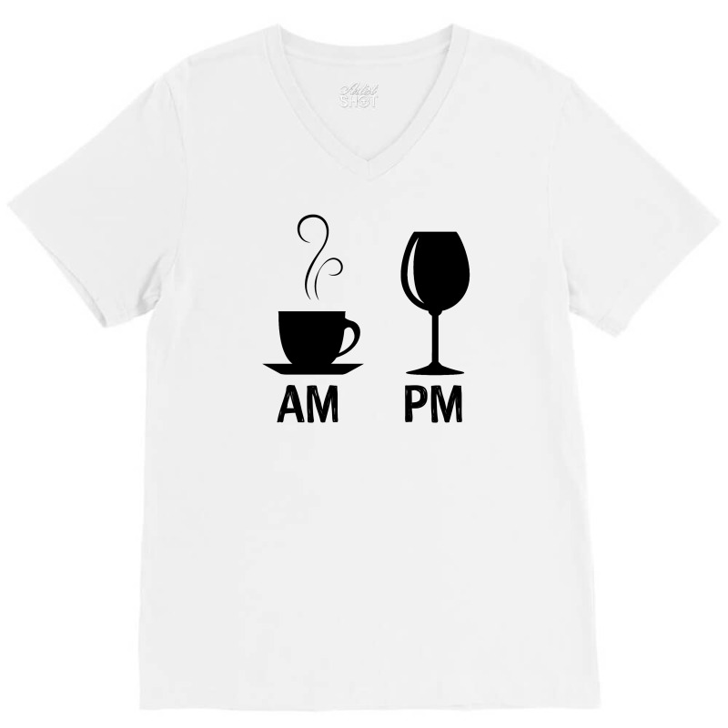 Am / Pm V-neck Tee | Artistshot