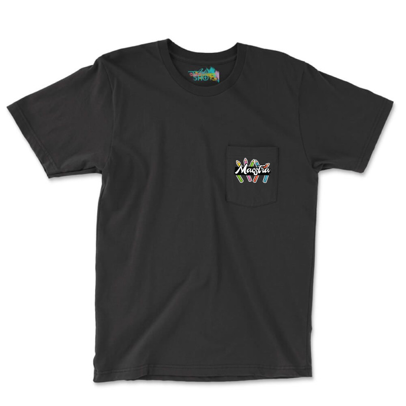 Maestra Spanish Teacher Bilingual Pocket T-Shirt by new121 | Artistshot