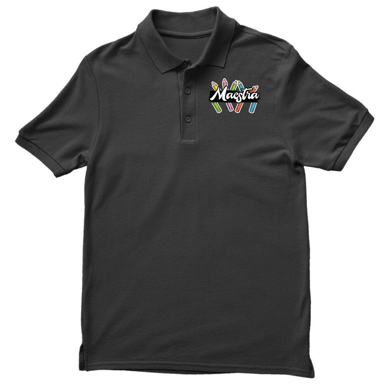 Maestra Spanish Teacher Bilingual Men's Polo Shirt by new121 | Artistshot