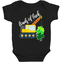 Kids Boys Saint Patricks Day Truck Gift Loads Of Luck Shamrock Baby Bodysuit | Artistshot