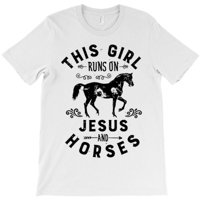 This Girl Runs On Jesus T-shirt Designed By Larry J Jones