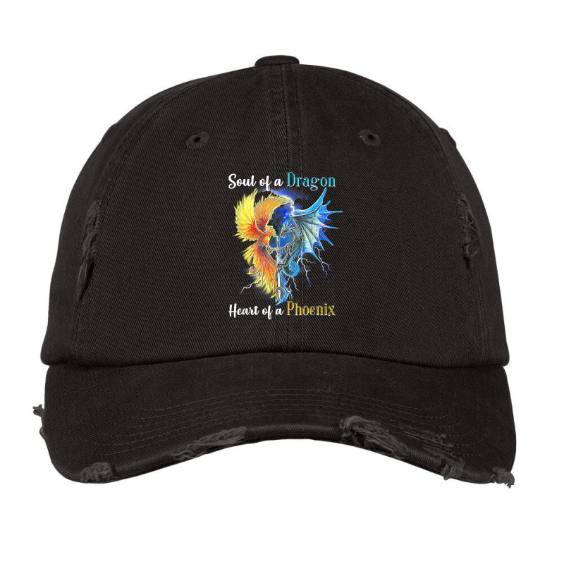 Soul Of A Dragon Heart Of A Phoenix T Shirt Vintage Cap by cm-arts | Artistshot