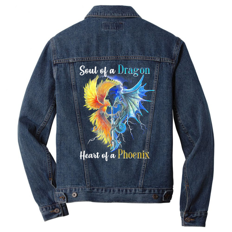 Soul Of A Dragon Heart Of A Phoenix T Shirt Men Denim Jacket by cm-arts | Artistshot