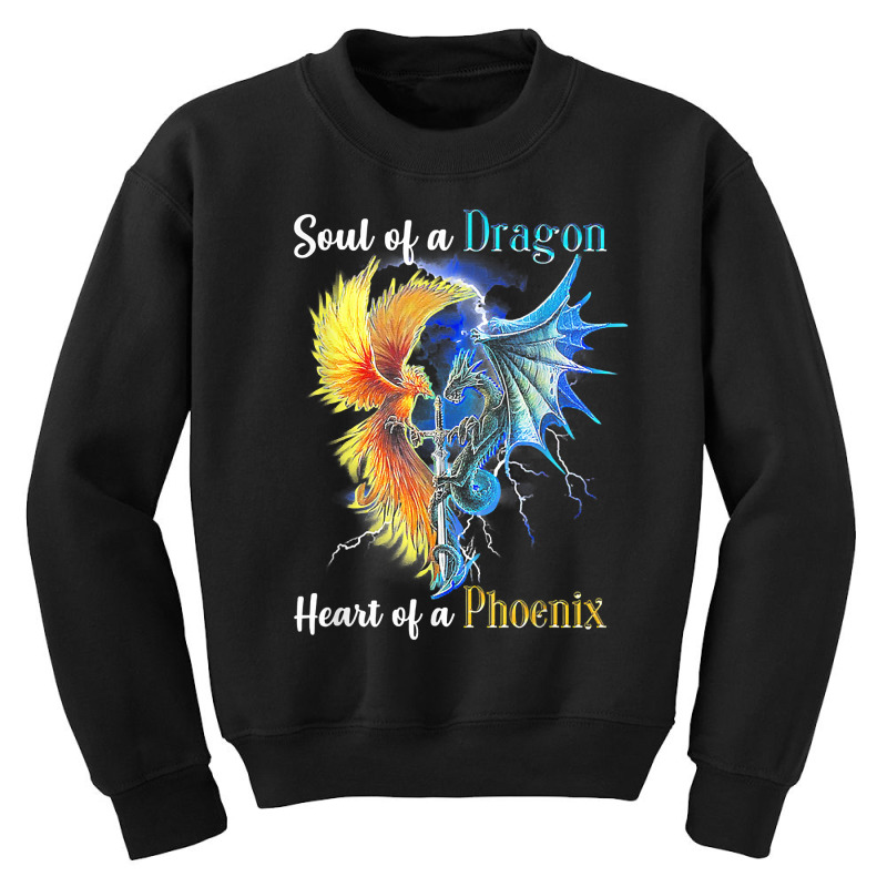 Soul Of A Dragon Heart Of A Phoenix T Shirt Youth Sweatshirt by cm-arts | Artistshot