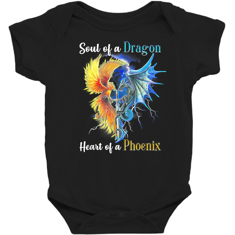 Soul Of A Dragon Heart Of A Phoenix T Shirt Baby Bodysuit by cm-arts | Artistshot