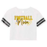 Womens Black Gold Football Mom Shirt Women Football Mother Football T Scorecard Crop Tee | Artistshot