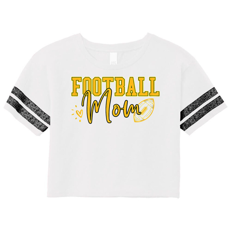 Womens Black Gold Football Mom Shirt Women Football Mother Football T Scorecard Crop Tee by cm-arts | Artistshot