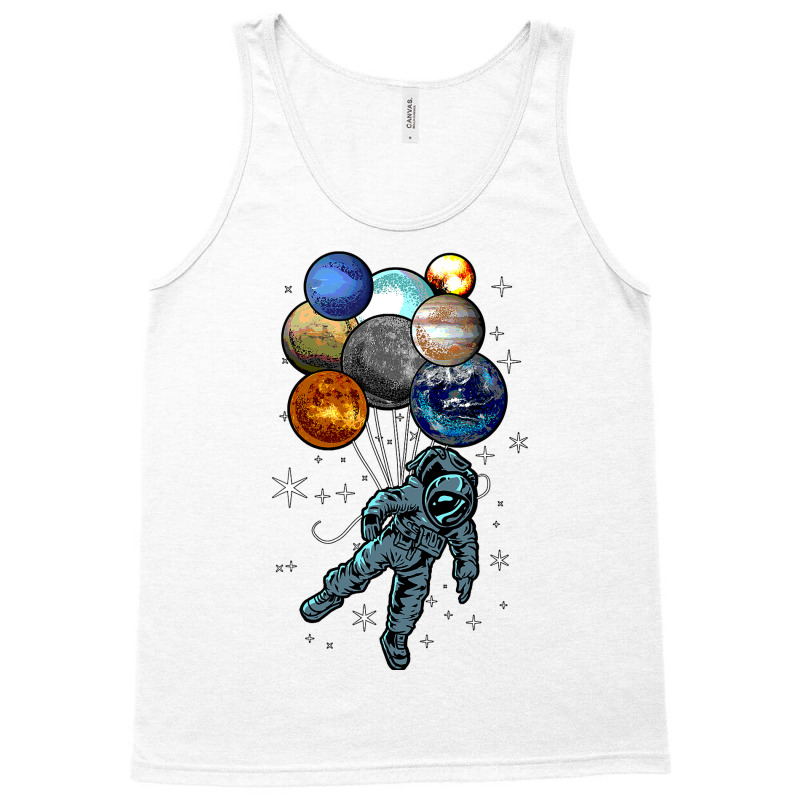 Astronaut Space Balloons Moon Mars Planets  Astronaut Tank Top by AuturoMedero90 | Artistshot