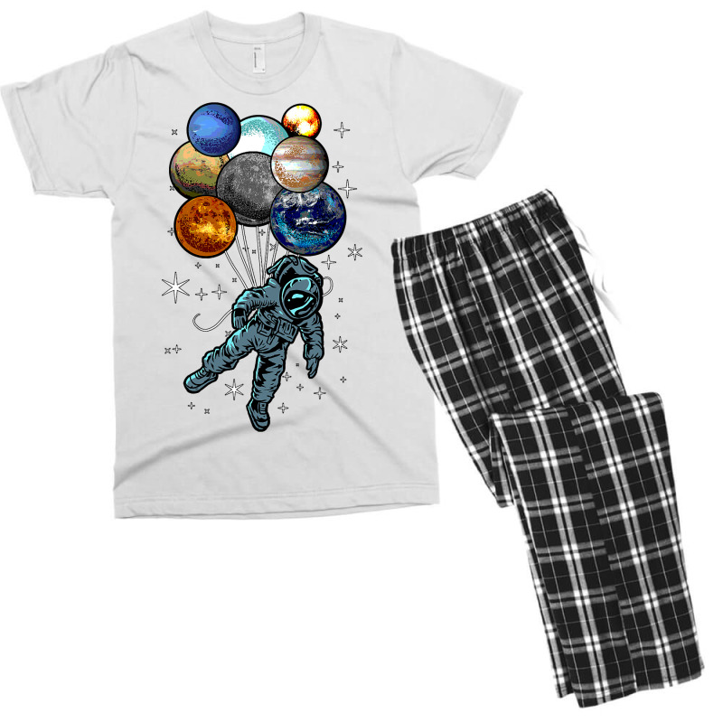 Astronaut Space Balloons Moon Mars Planets  Astronaut Men's T-shirt Pajama Set by AuturoMedero90 | Artistshot