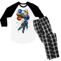 Astronaut Space Balloons Moon Mars Planets  Astronaut Men's 3/4 Sleeve Pajama Set | Artistshot