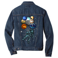 Astronaut Space Balloons Moon Mars Planets  Astronaut Men Denim Jacket | Artistshot