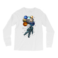 Astronaut Space Balloons Moon Mars Planets  Astronaut Long Sleeve Shirts | Artistshot