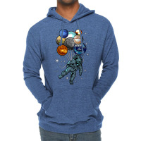 Astronaut Space Balloons Moon Mars Planets  Astronaut Lightweight Hoodie | Artistshot