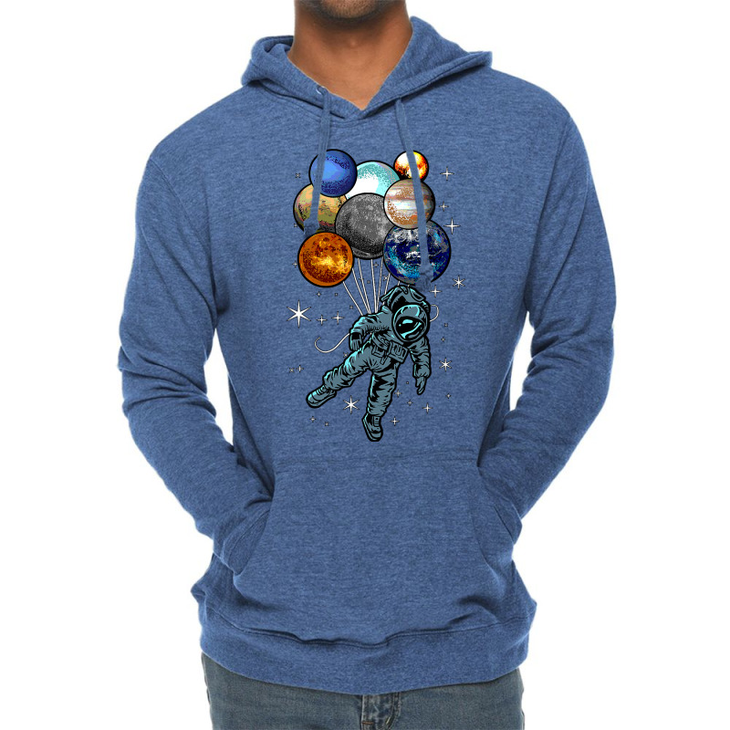 Astronaut Space Balloons Moon Mars Planets  Astronaut Lightweight Hoodie by AuturoMedero90 | Artistshot