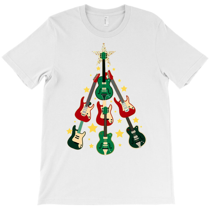 Cool Guitar Christmas Tree Guitar Lovers Christmas Tree T-shirt | Artistshot