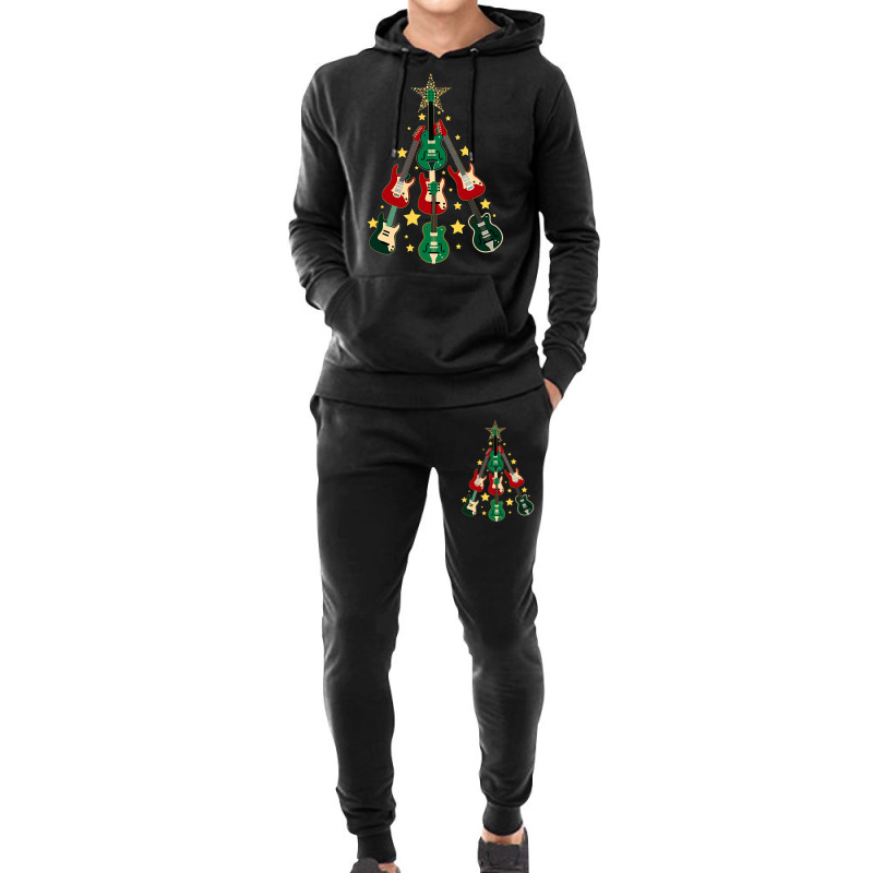 Cool Guitar Christmas Tree Guitar Lovers Christmas Tree Hoodie & Jogger Set | Artistshot