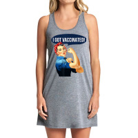 Pro Vaccine Vaccinated Rosie The Riveter Vaccinator T Shirt Tank Dress | Artistshot