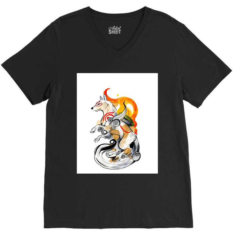 Okami Amaterasu V-neck Tee | Artistshot