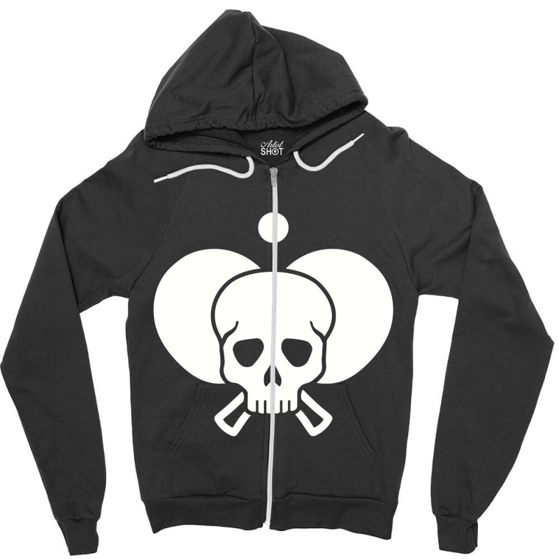 Ping Pong Skull, Ping Pong Zipper Hoodie by koujirouinoue | Artistshot