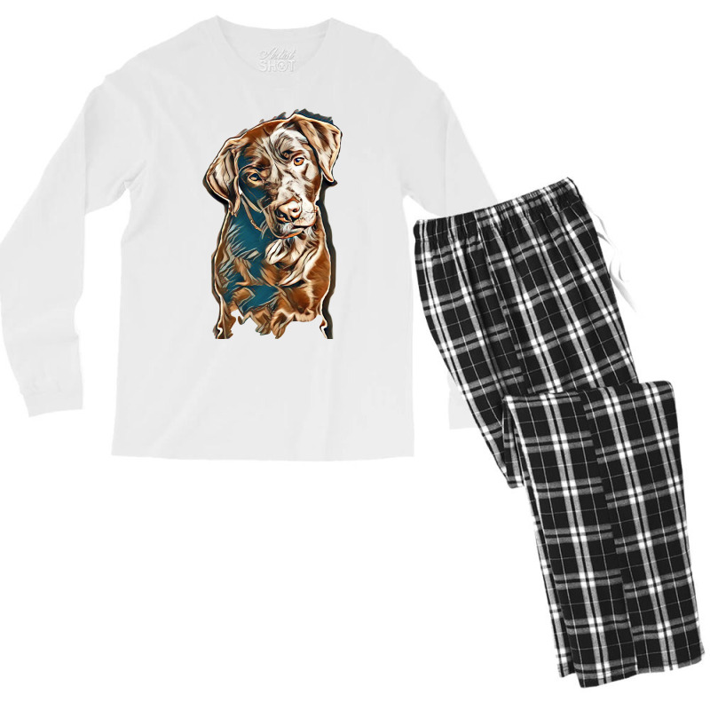 I Love My Dog Men's Long Sleeve Pajama Set | Artistshot