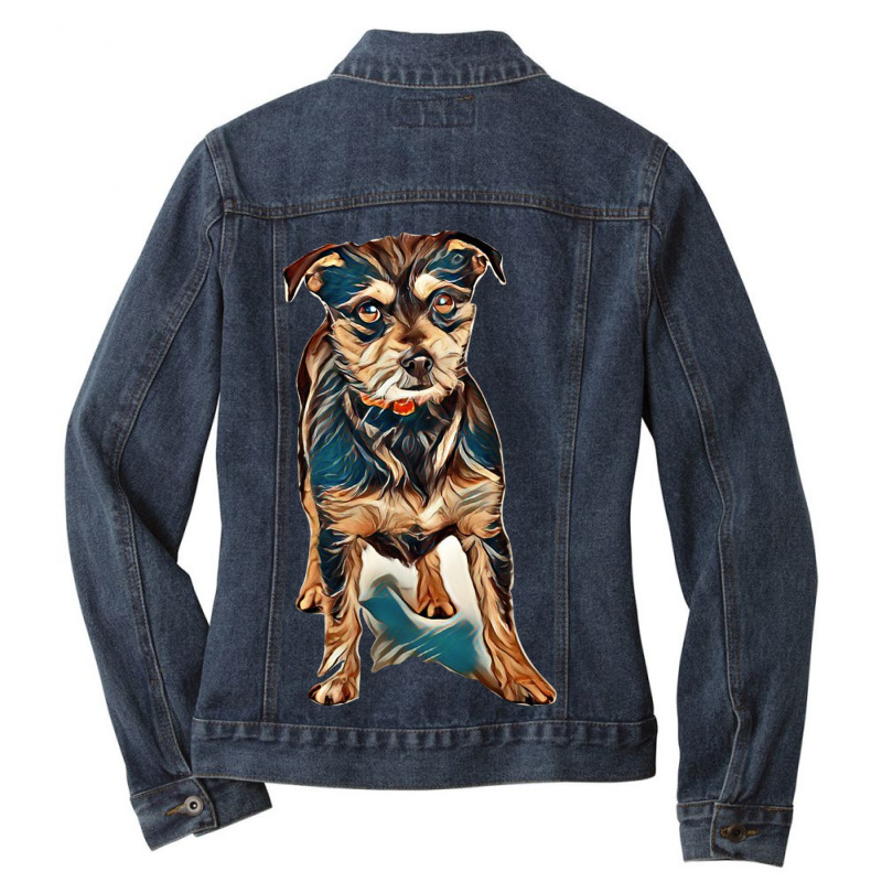 Dog Life Ladies Denim Jacket by Kemnabi | Artistshot