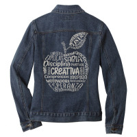 Spanish Bilingual Maestra Teacher T Shirt Ladies Denim Jacket | Artistshot